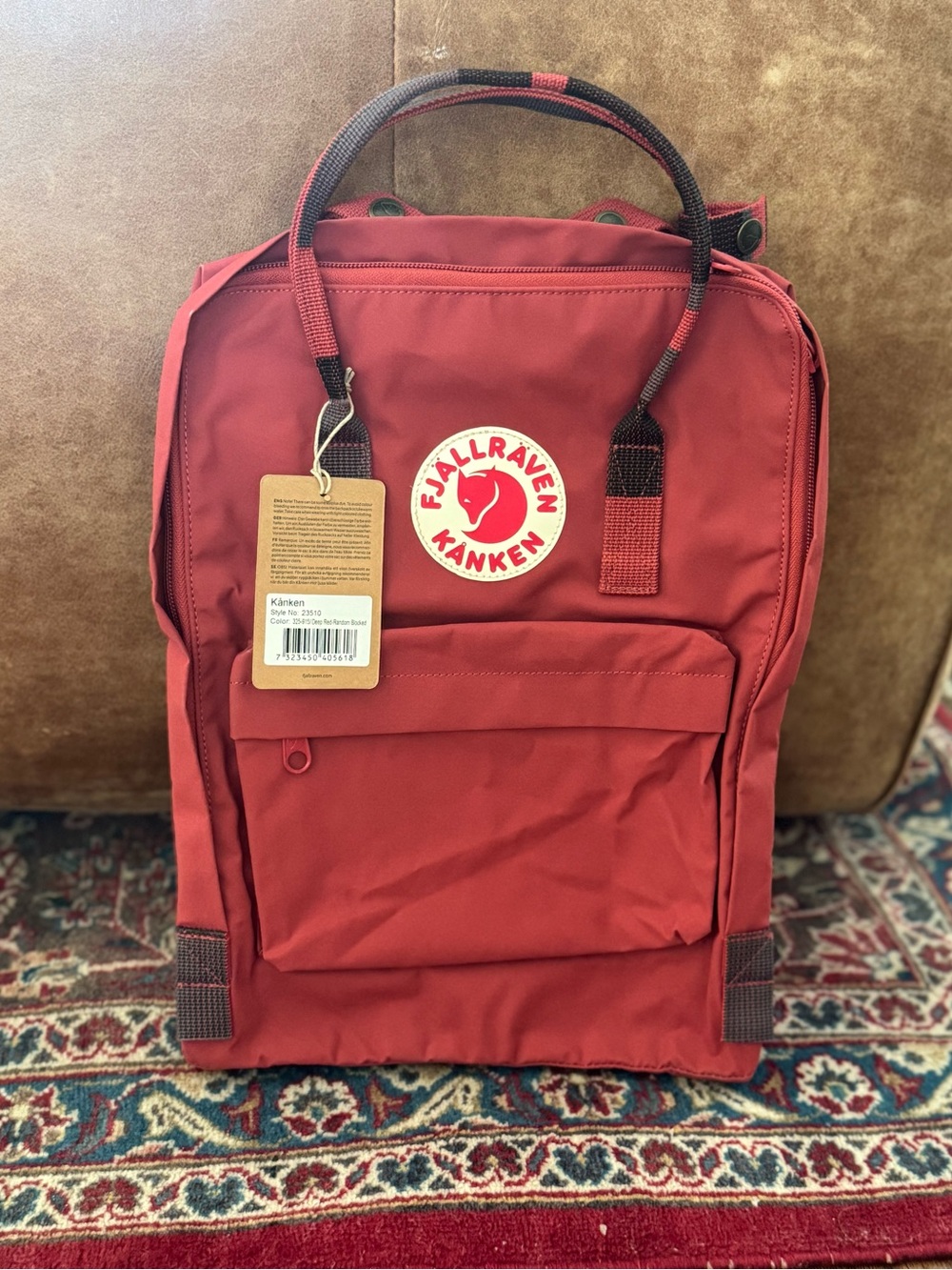 Fjällräven Kånken Classic Backpack Deep Red Random Blocked NWT